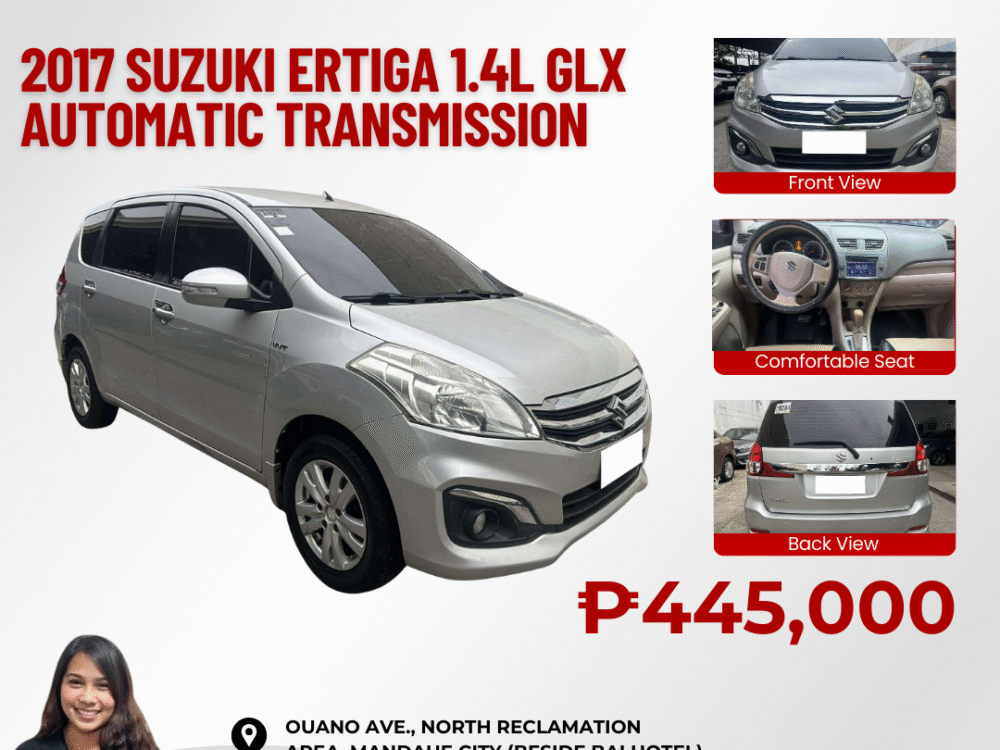 2017 SUZUKI ERTIGA 1.4L GLX AUTOMATIC TRANSMISSION