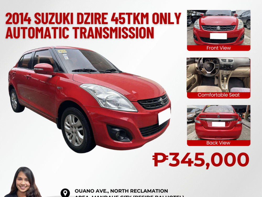2014 SUZUKI DZIRE 45TKM ONLY AUTOMATIC TRANSMISSION