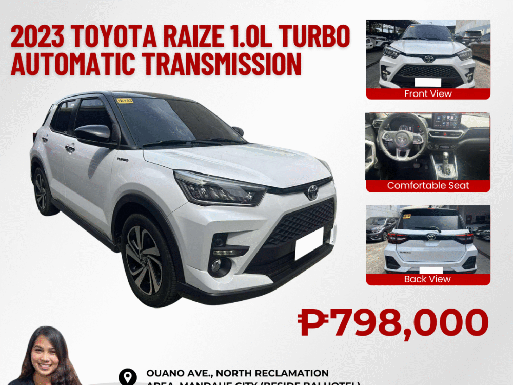 2023 TOYOTA RAIZE 1.0L TURBO AUTOMATIC TRANSMISSION