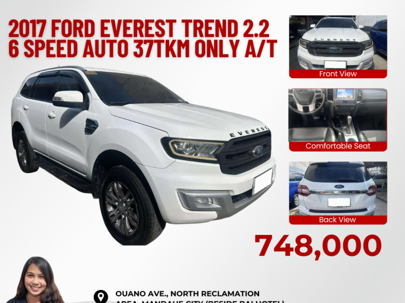 2017 FORD EVEREST TREND 2.2 6 SPEED AUTO 37TKM ONLY AUTOMATIC TRANSMISSION