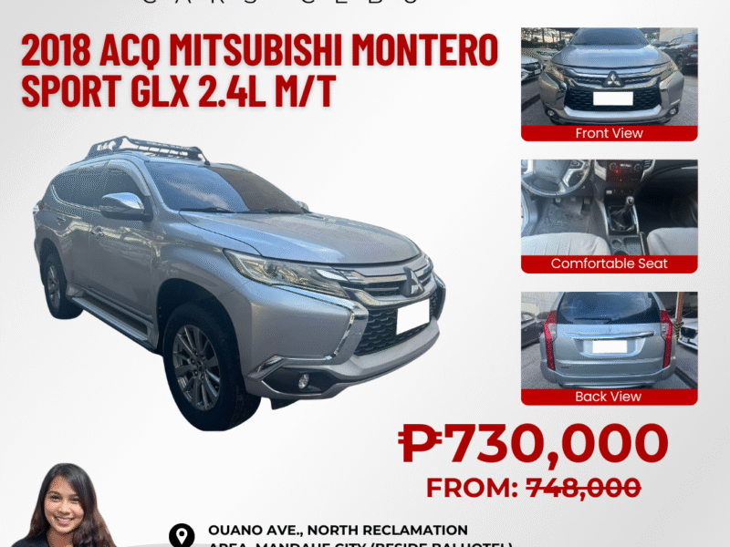 2018 ACQ MITSUBISHI MONTERO GLX MANUAL TRANSMISSION