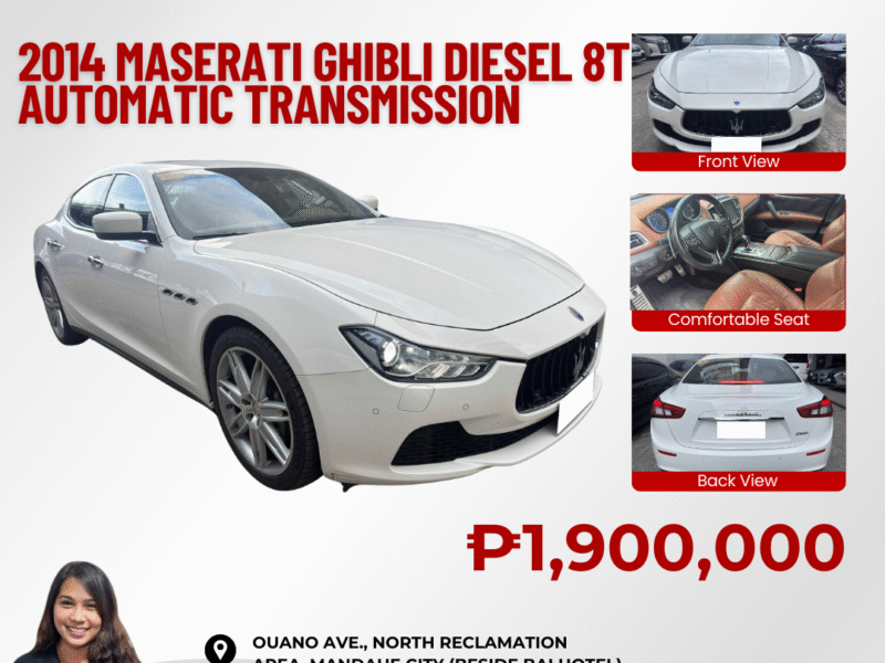 2014 Maserati Ghibli Diesel 8T km AUTOMATIC TRANSMISSION