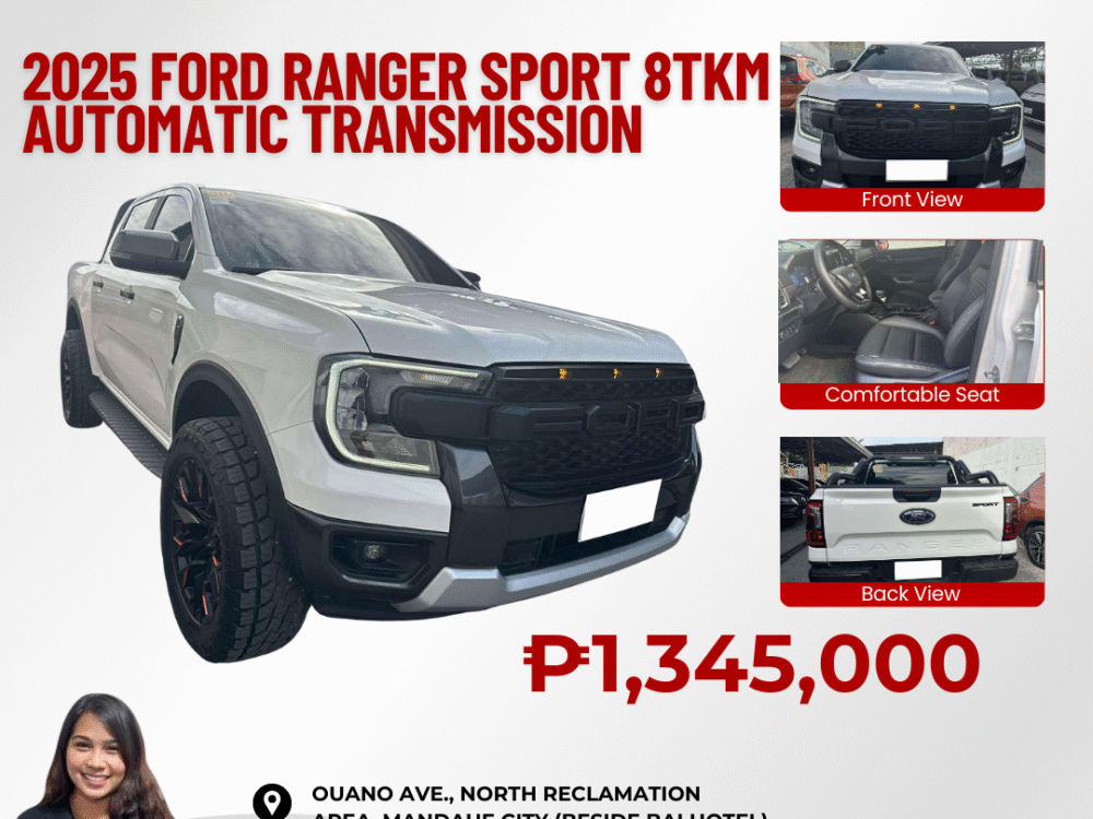 2025 FORD RANGER SPORT 8TKM ONLY AUTOMATIC TRANSMISSION