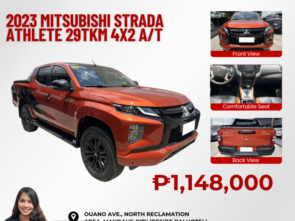 2023 MITSUBISHI STRADA ATHLETE 29TKM 4x2 AUTOMATIC TRANSMISSION