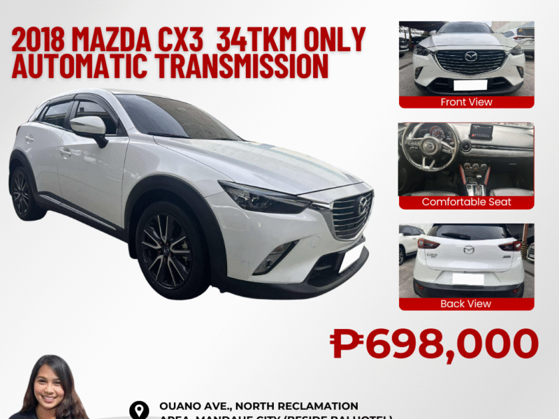 2018 MAZDA CX3 34TKM ONLY AUTOMATIC TRANSMISSION