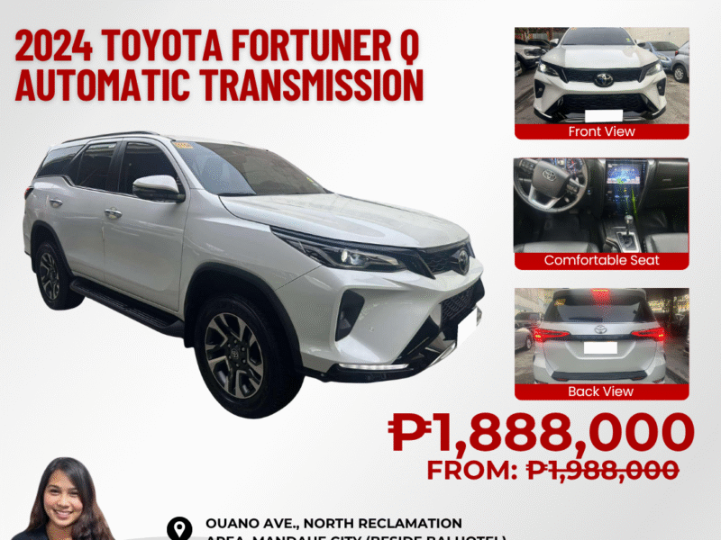 2024 TOYOTA FORTUNER Q 14TKM ONLY AUTOMATIC TRANSMISSION