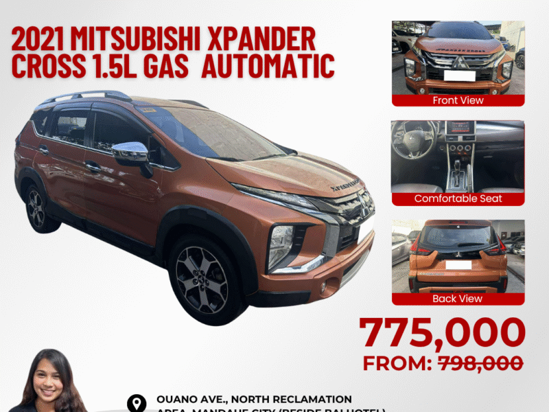 2021 MITSUBISHI XPANDER CROSS 1.5L GASOLINE AUTOMATIC TRANSMISSION
