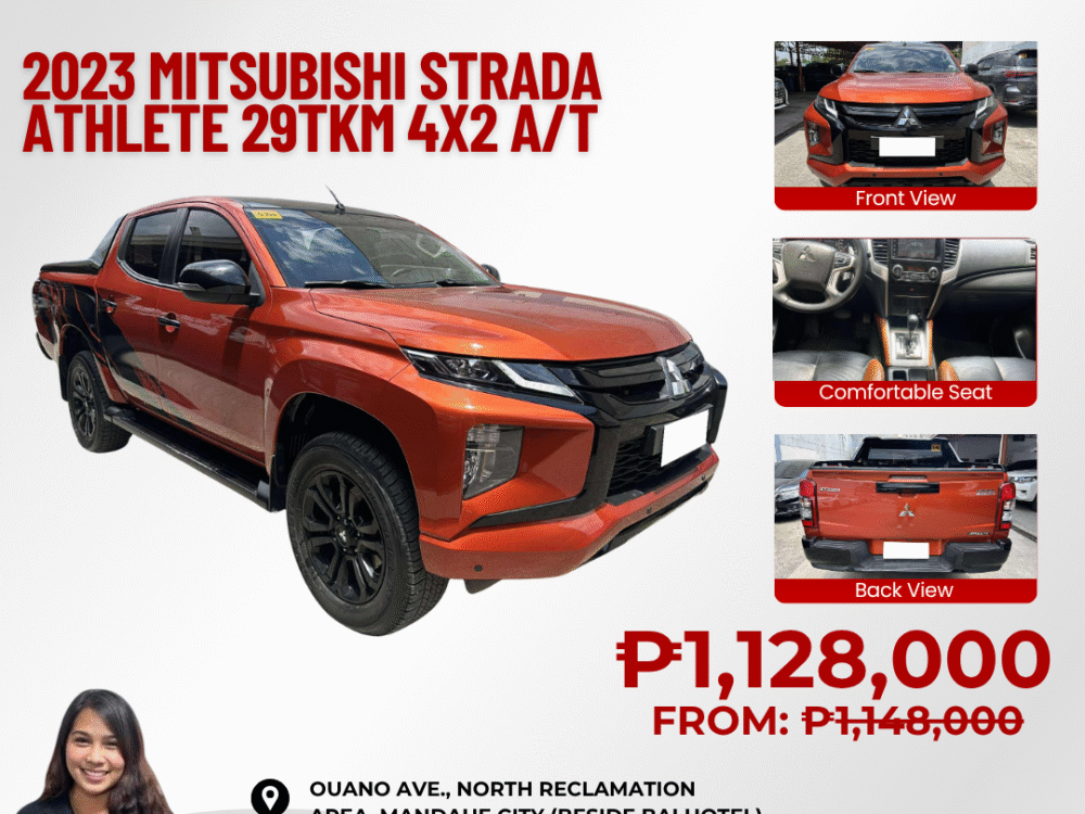 2023 MITSUBISHI STRADA ATHLETE 29TKM 4x2 AUTOMATIC TRANSMISSION