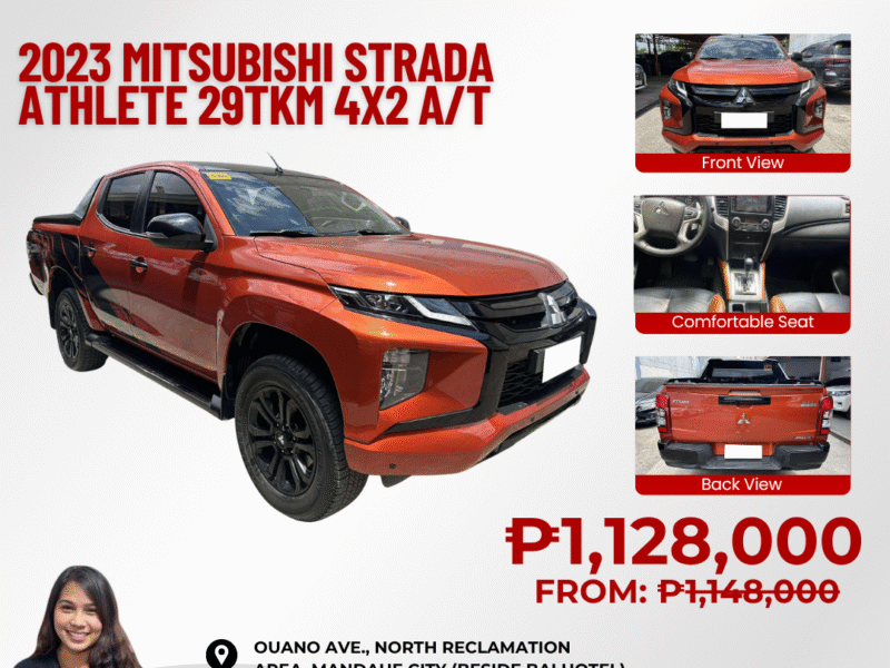 2023 MITSUBISHI STRADA ATHLETE 29TKM 4x2 AUTOMATIC TRANSMISSION