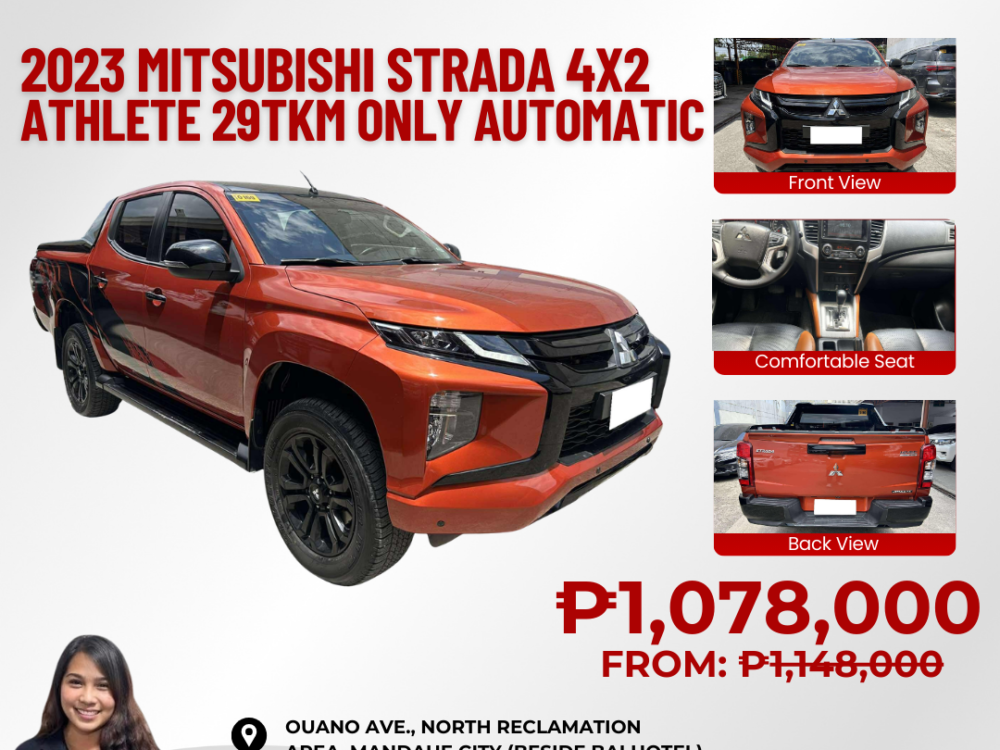 2023 MITSUBISHI STRADA ATHLETE 29TKM 4x2 AUTOMATIC TRANSMISSION