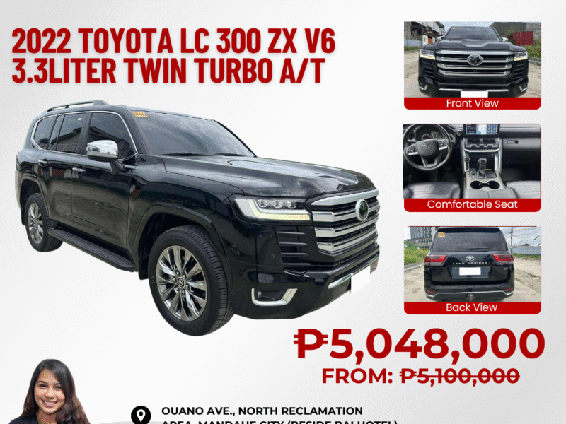 2022 TOYOTA LC 300 ZX 3.3Liter V6 TWIN TURBO AUTOMATIC TRANSMISSION