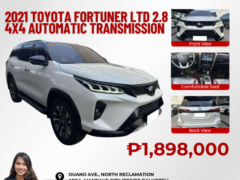 2021 TOYOTA FORTUNER 2.8L LTD 4x4 AUTOMATIC TRANSMISSION