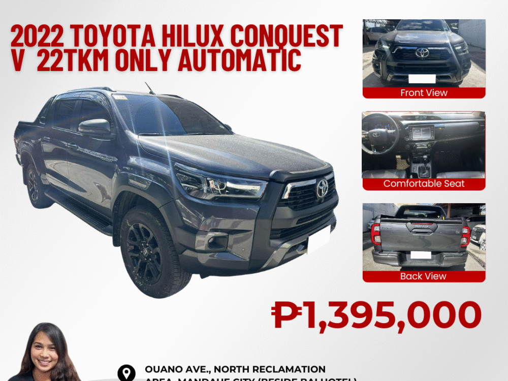 2022 TOYOTA HILUX CONQUEST V 22TKM ONLY AUTOMATIC TRANSMISSION