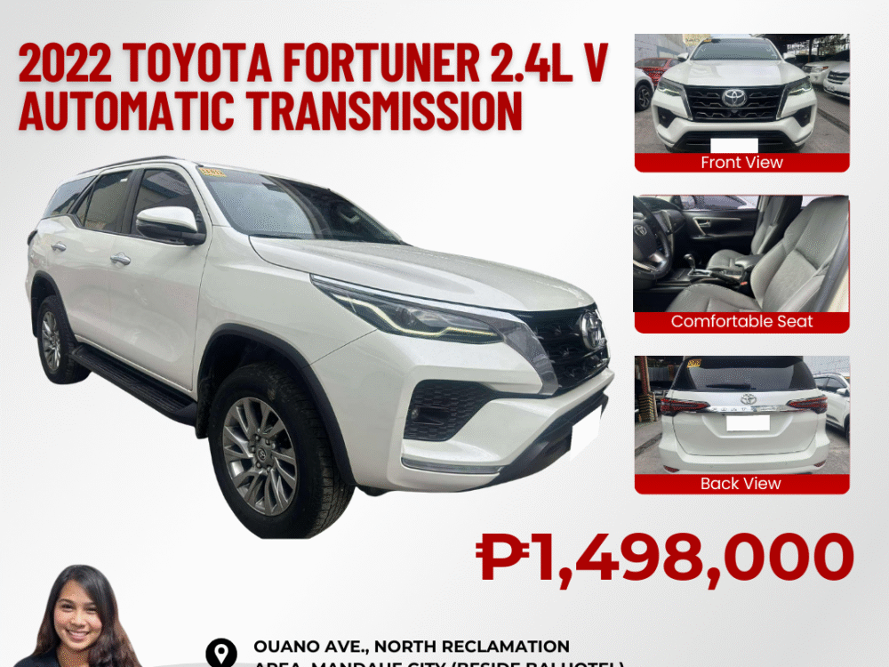 2022 TOYOTA FORTUNER 2.4L V VARIANT AUTOMATIC TRANSMISSION