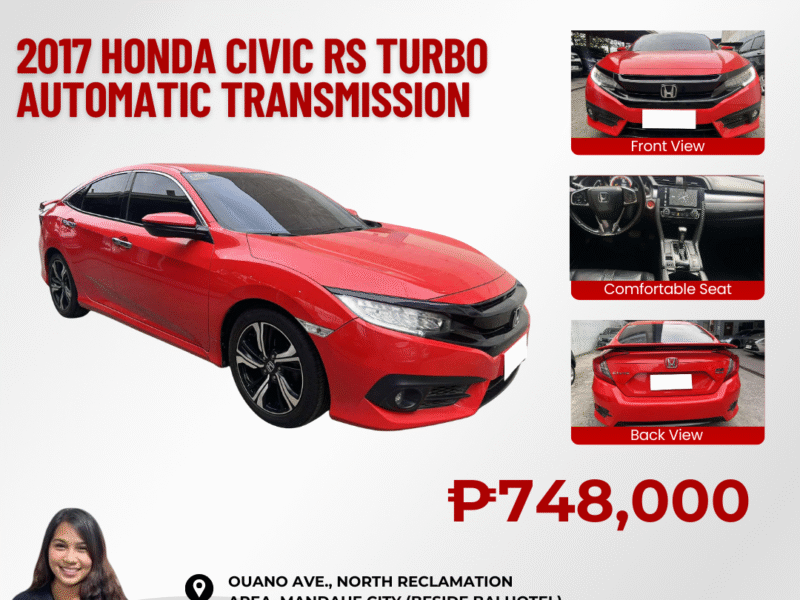 2017 HONDA CIVIC RS TURBO AUTOMATIC TRANSMISSION