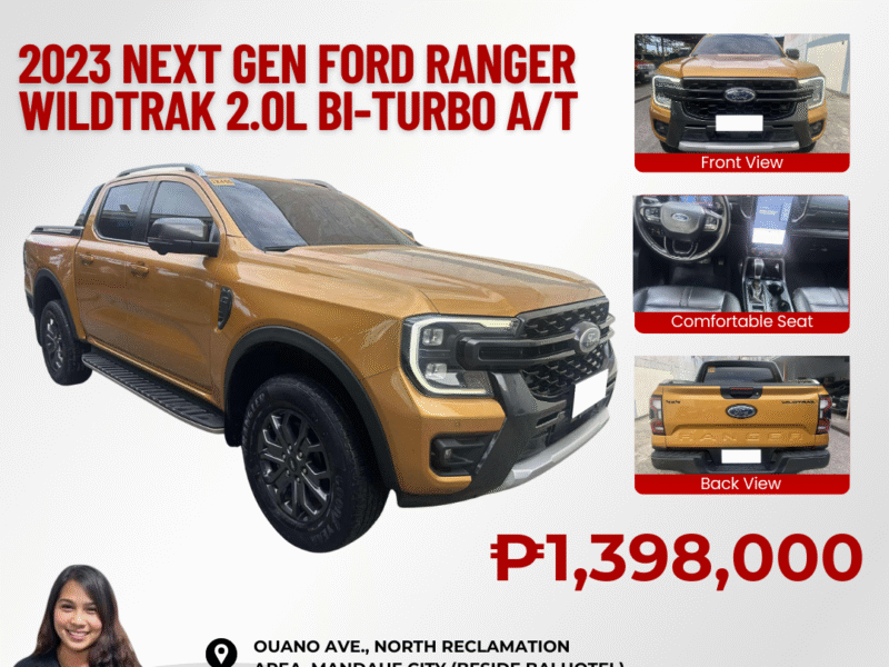 2023 NEXT GEN FORD RANGER WILDTRAK 2.0L Bi-TURBO AUTOMATIC TRANSMISSION