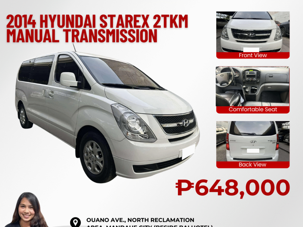 2014 HYUNDAI STAREX 2TKM ONLY MANUAL TRANSMISSION