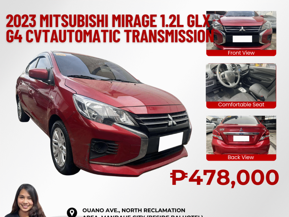 2023 MITSUBISHI MIRAGE 1.2L GLX G4 CVT AUTOMATIC TRANSMISSION