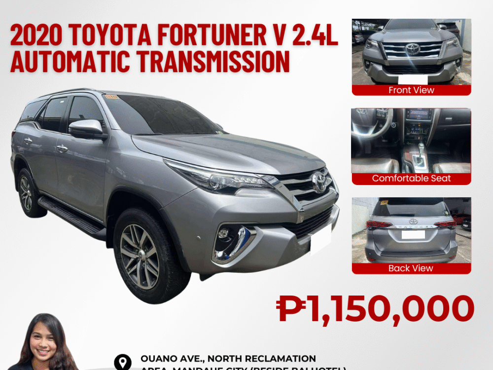 2020 TOYOTA FORTUNER 2.4L V AUTOMATIC TRANSMISSION