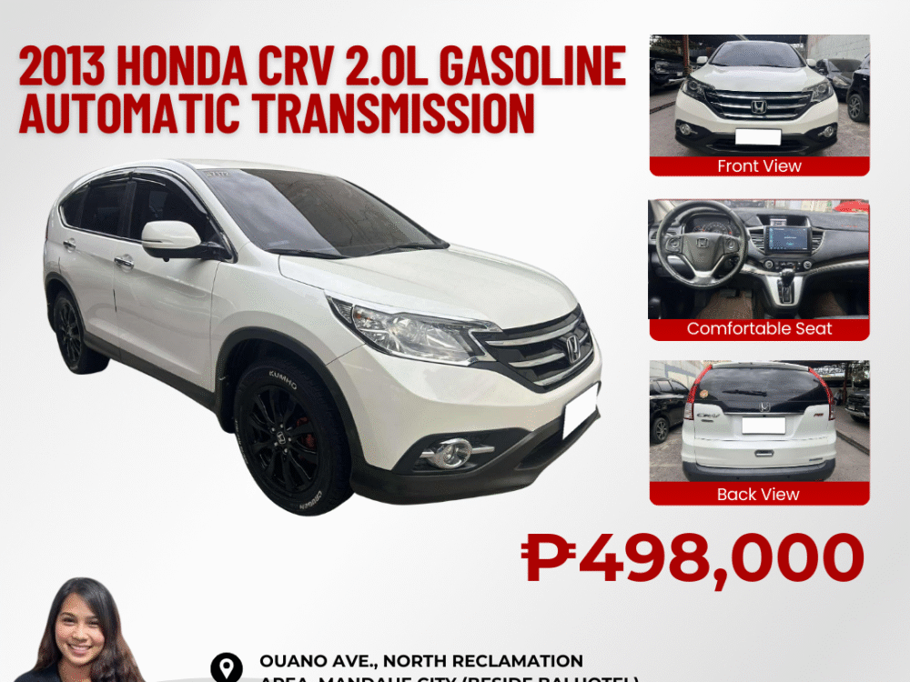 2013 HONDA CRV 2.0L GASOLINE AUTOMATIC TRANSMISSION