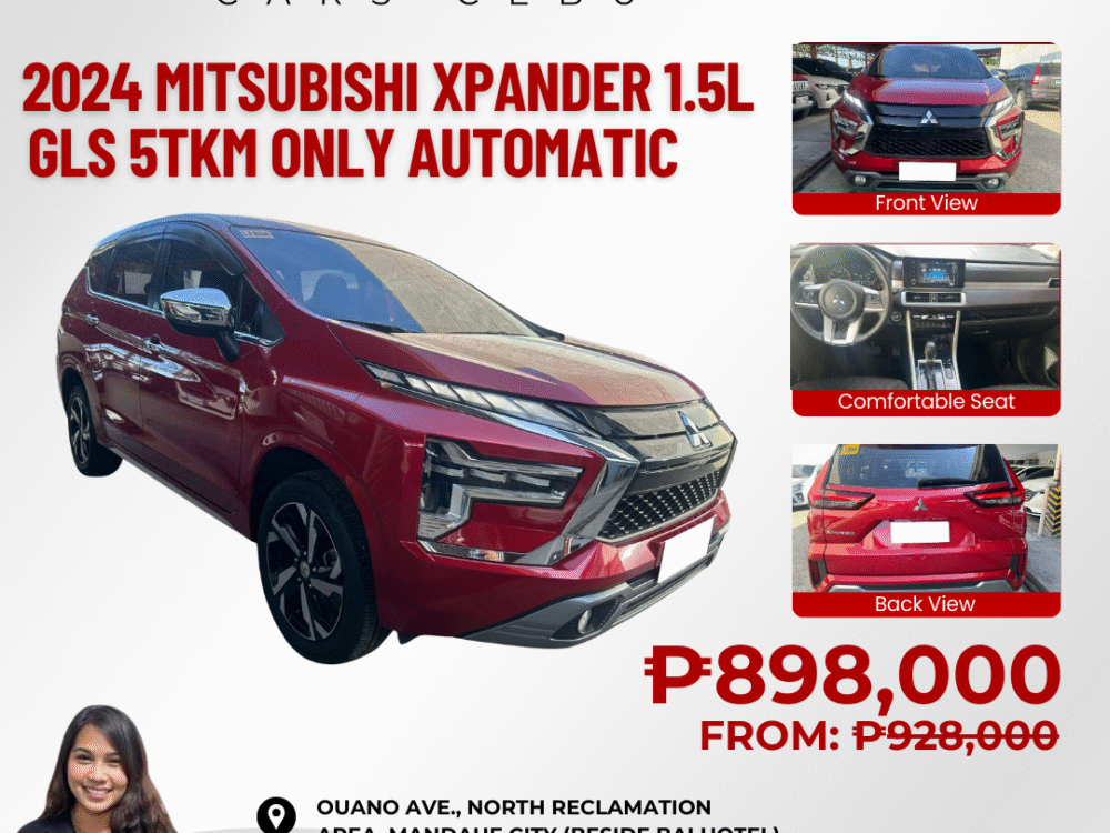 2024 MITSUBISHI XPANDER 1.5L GLS 5TKM ONLY AUTOMATIC TRANSMISSION