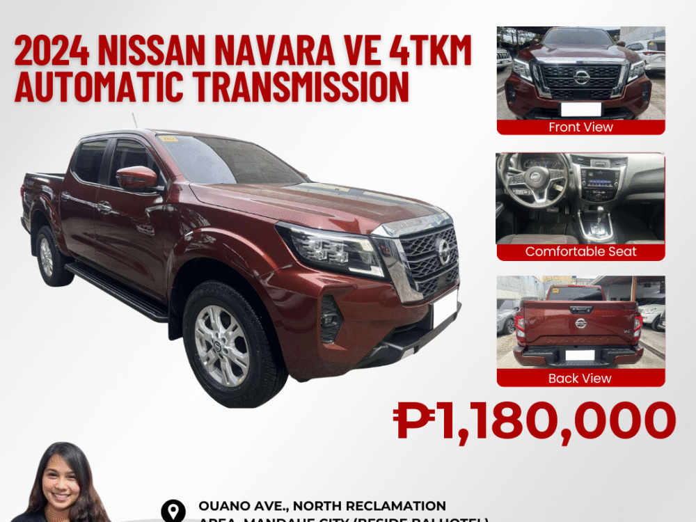 2024 NISSAN NAVARA VE 4TKM ONLY AUTOMATIC TRANSMISSION