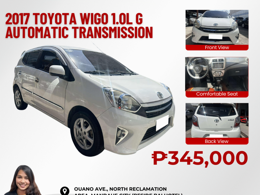 2017 TOYOTA WIGO 1.0L G AUTOMATIC TRANSMISSION