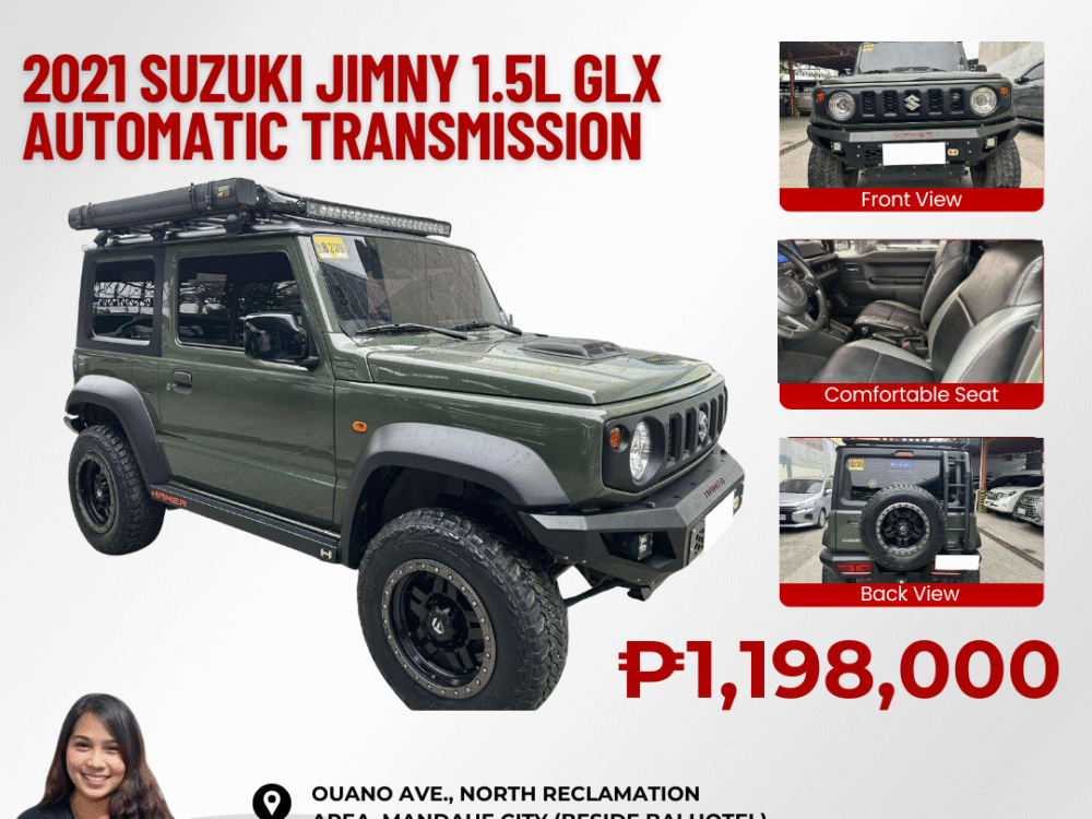 2021 SUZUKI JIMNY 1.5L GLX AUTOMATIC TRANSMISSION