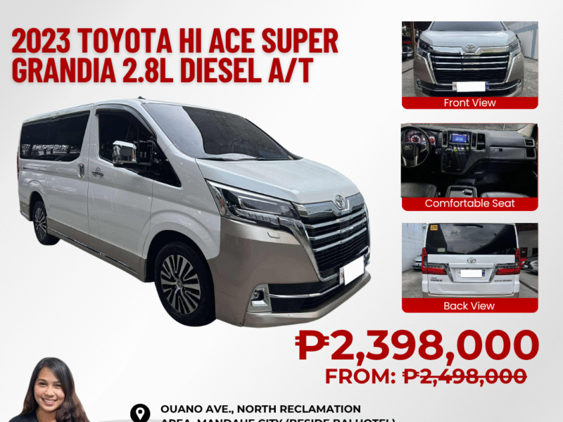 2023 TOYOTA HI ACE SUPER GRANDIA LEATHER 2.8L DIESEL AUTOMATIC TRANSMISSION