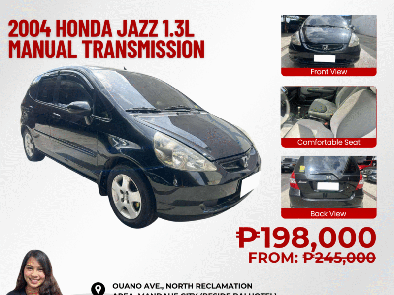 2004 HONDA JAZZ 1.3L MANUAL TRANSMISSION