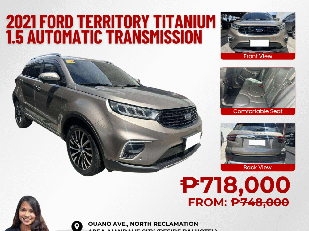 2021 FORD TERRITORY 1.5 TITANIUM AUTOMATIC TRANSMISSION