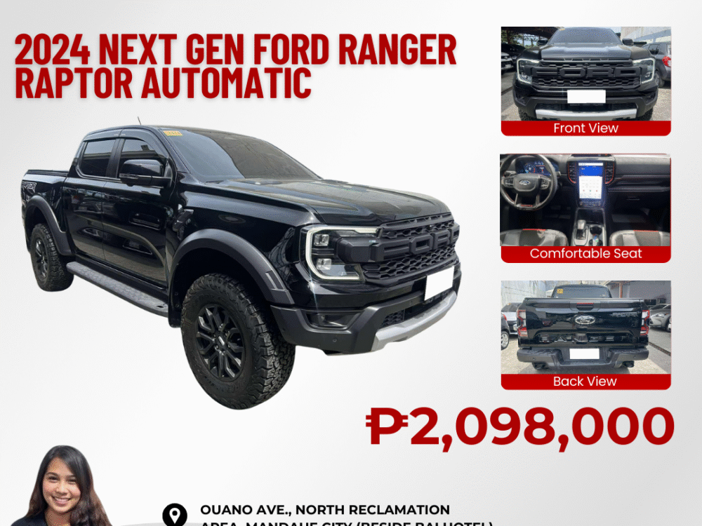 2024 NEXT GEN FORD RANGER RAPTOR AUTOMATIC TRANSMISSION