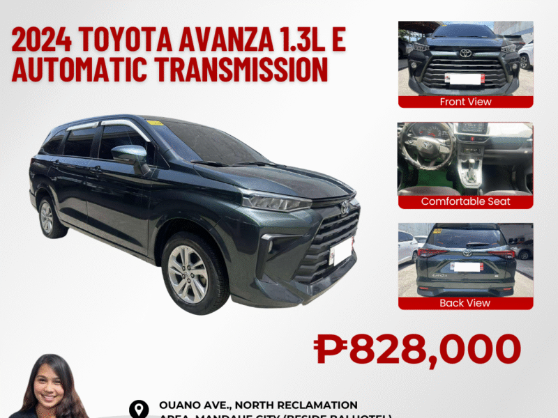 2024 TOYOTA AVANZA 1.3L E VARIANT AUTOMATIC TRANSMISSION