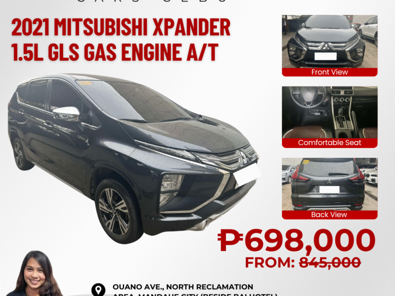 2021 MITSUBISHI XPANDER GLS 1.5L GAS AUTOMATIC TRANSMISSION
