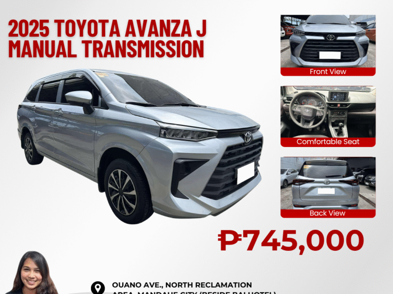 2025 TOYOTA AVANZA J MANUAL TRANSMISSION