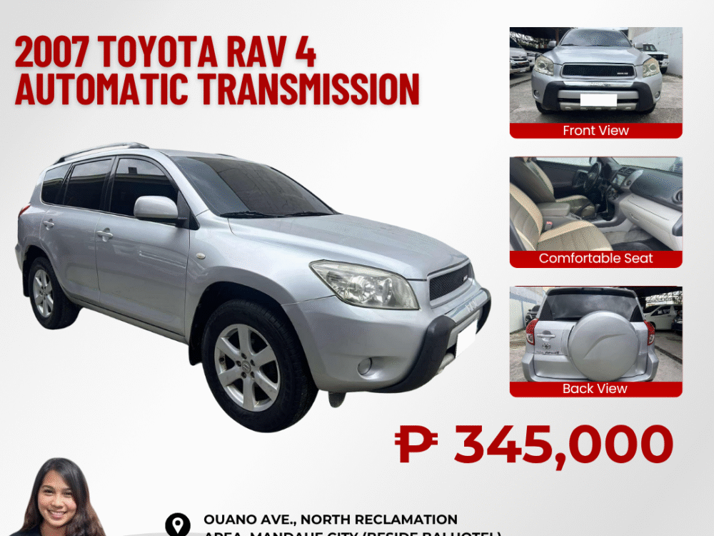 2007 TOYOTA RAV 4 AUTOMATIC TRANSMISSION