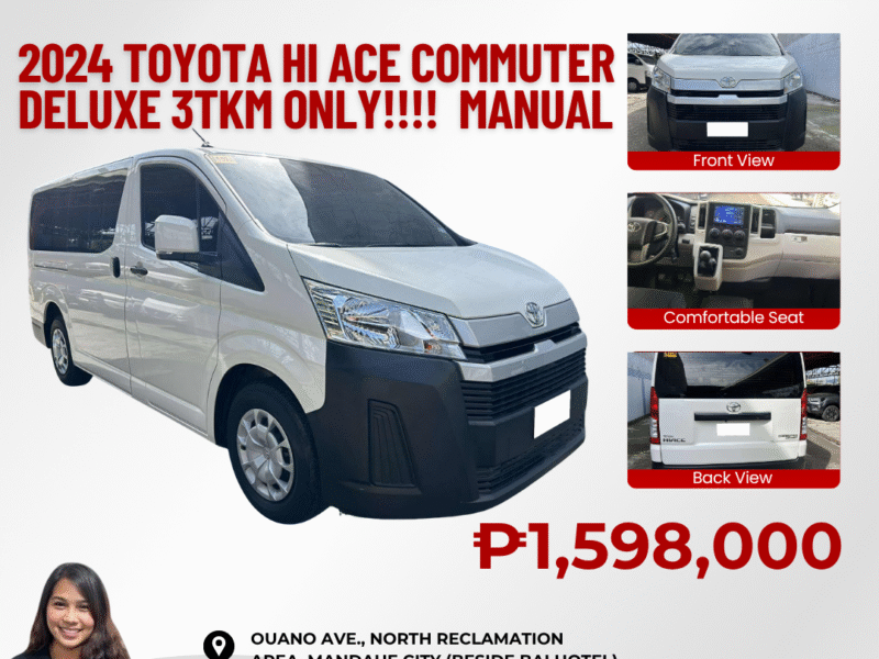 2024 TOYOTA HI ACE COMMUTER DELUXE 3TKM ONLY!! MANUAL TRANSMISSION