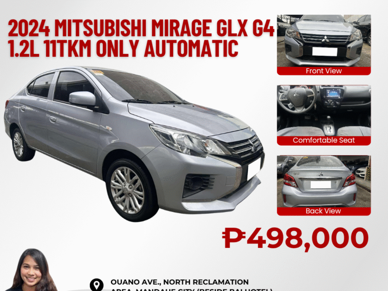 2024 MITSUBISHI MIRAGE 1.2L GLX G4 11TKM ONLY AUTOMATIC TRANSMISSION