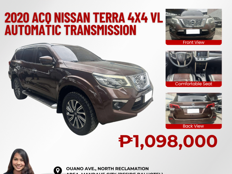 2020 ACQ NISSAN TERRA 4x4 VL AUTOMATIC TRANSMISSION