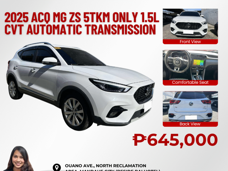 2025 ACQ MG ZS 5TKM ONLY 1.5L CVT AUTOMATIC TRANSMISSION