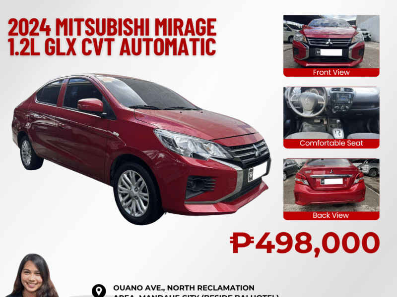 2024 MITSUBISHI MIRAGE 1.2L GLX CVT AUTOMATIC TRANSMISSION