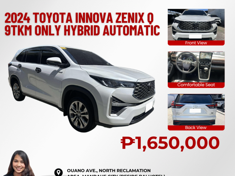 2024 TOYOTA INNOVA ZENIX Q 9TKM ONLY HYBRID AUTOMATIC TRANSMISSION