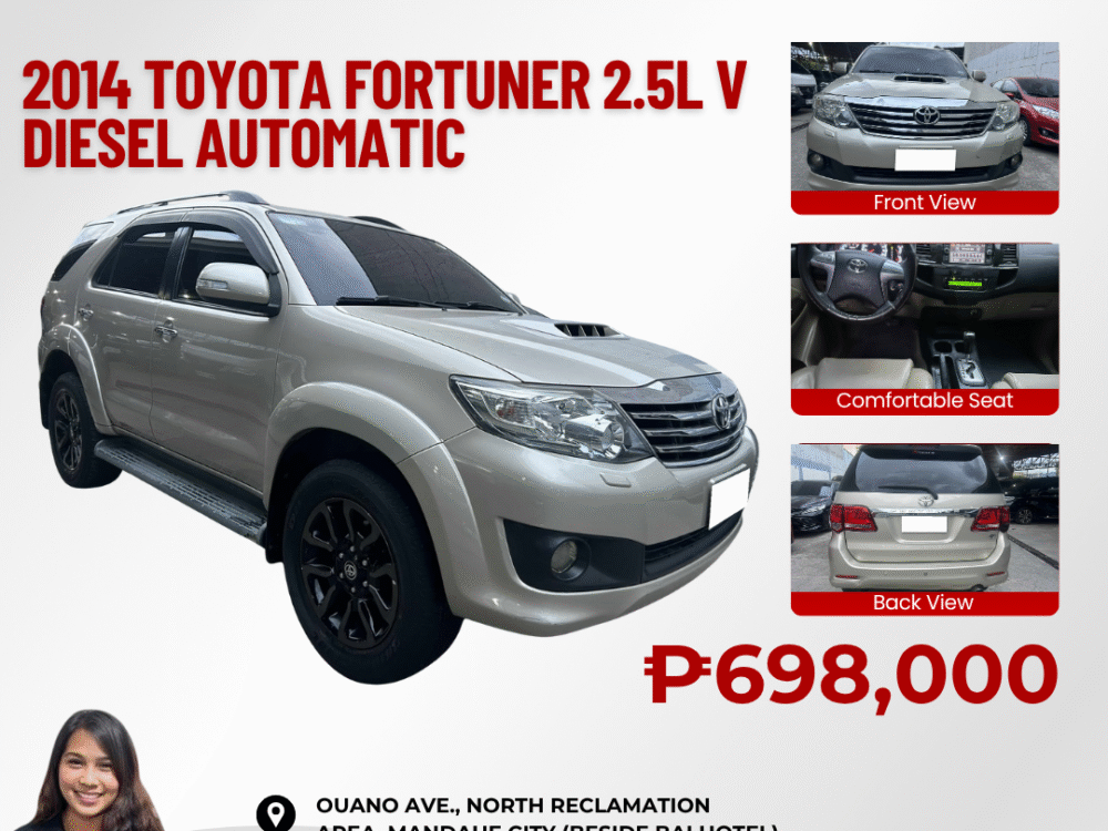 2014 TOYOTA FORTUNER 2.5L DIESEL V AUTOMATIC TRANSMISSION