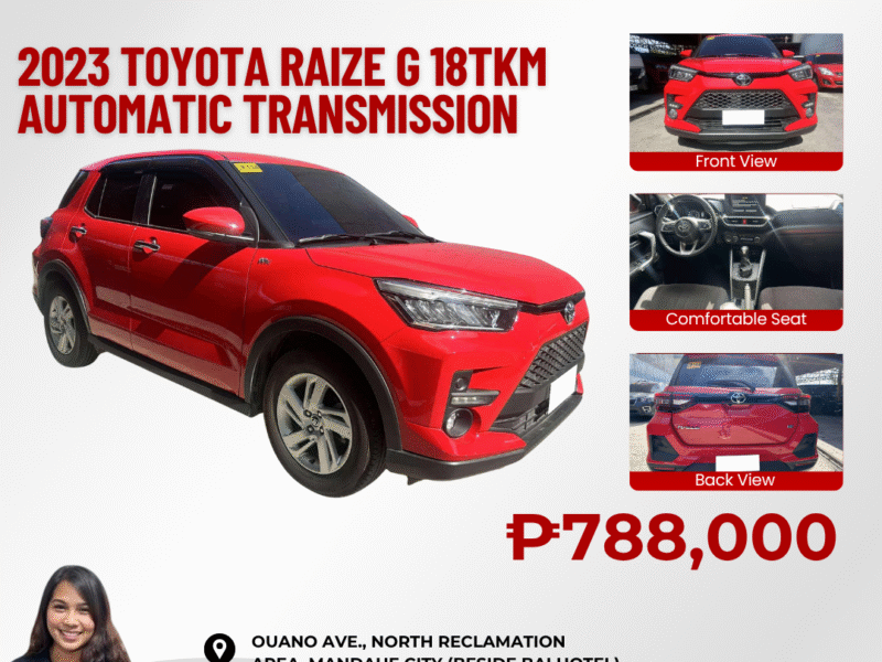 2023 TOYOTA RAIZE G 18TKM ONLY AUTOMATIC TRANSMISSION