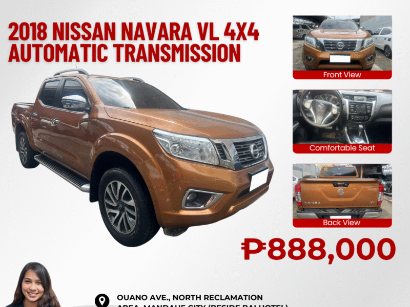 2018 NISSAN NAVARA VL 67TKM 2.5L DIESEL 4x4 AUTOMATIC TRANSMISSION