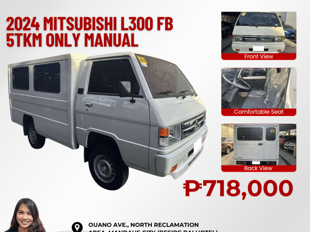 2024 MITSUBISHI L300 FB 5TKM ONLY MANUAL TRANSMISSION