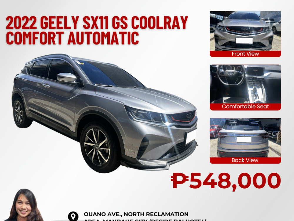 2022 GEELY SX11 GS COOLRAY COMFORT AUTOMATIC TRANSMISSION