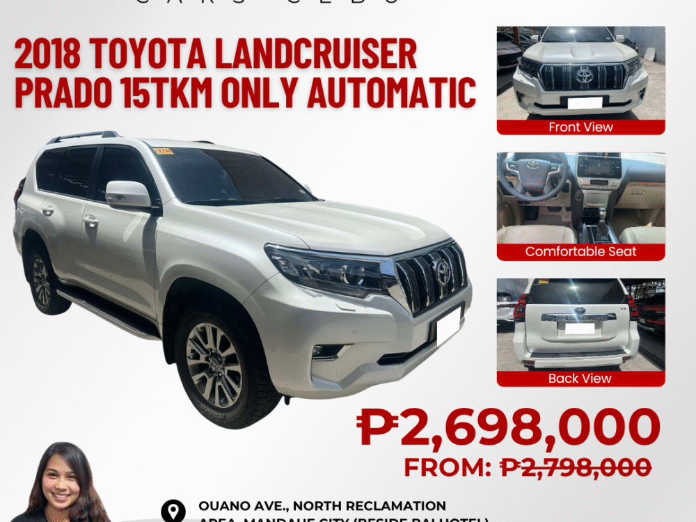 2018 TOYOTA LANDCRUISER PRADO 15TKM ONLY!!!! AUTOMATIC TRANSMISSION