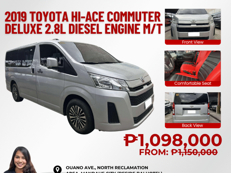 2019 TOYOTA HI ACE COMMUTER DELUXE 2.8L DIESEL ENGINE MANUAL TRANSMISSION
