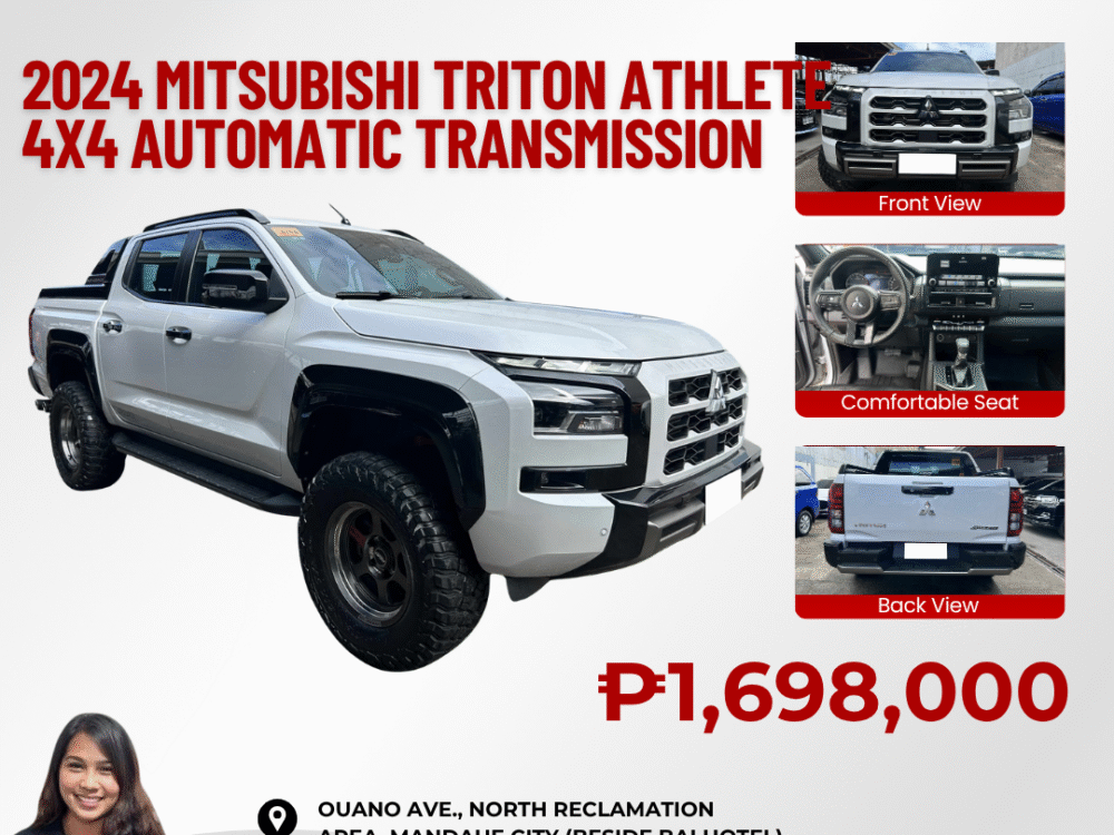 2024 MITSUBISHI TRITON ATHLETE 4x4 AUTOMATIC TRANSMISSION